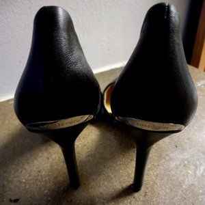 Black Pumps w/silver strip on the heel